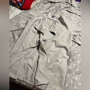 Open front rainfall coat